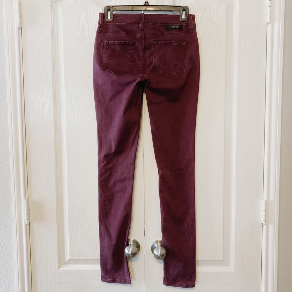 Mavi Gold Woman’s Alexa Mid Rise Skinny Burgundy Pants Size 25